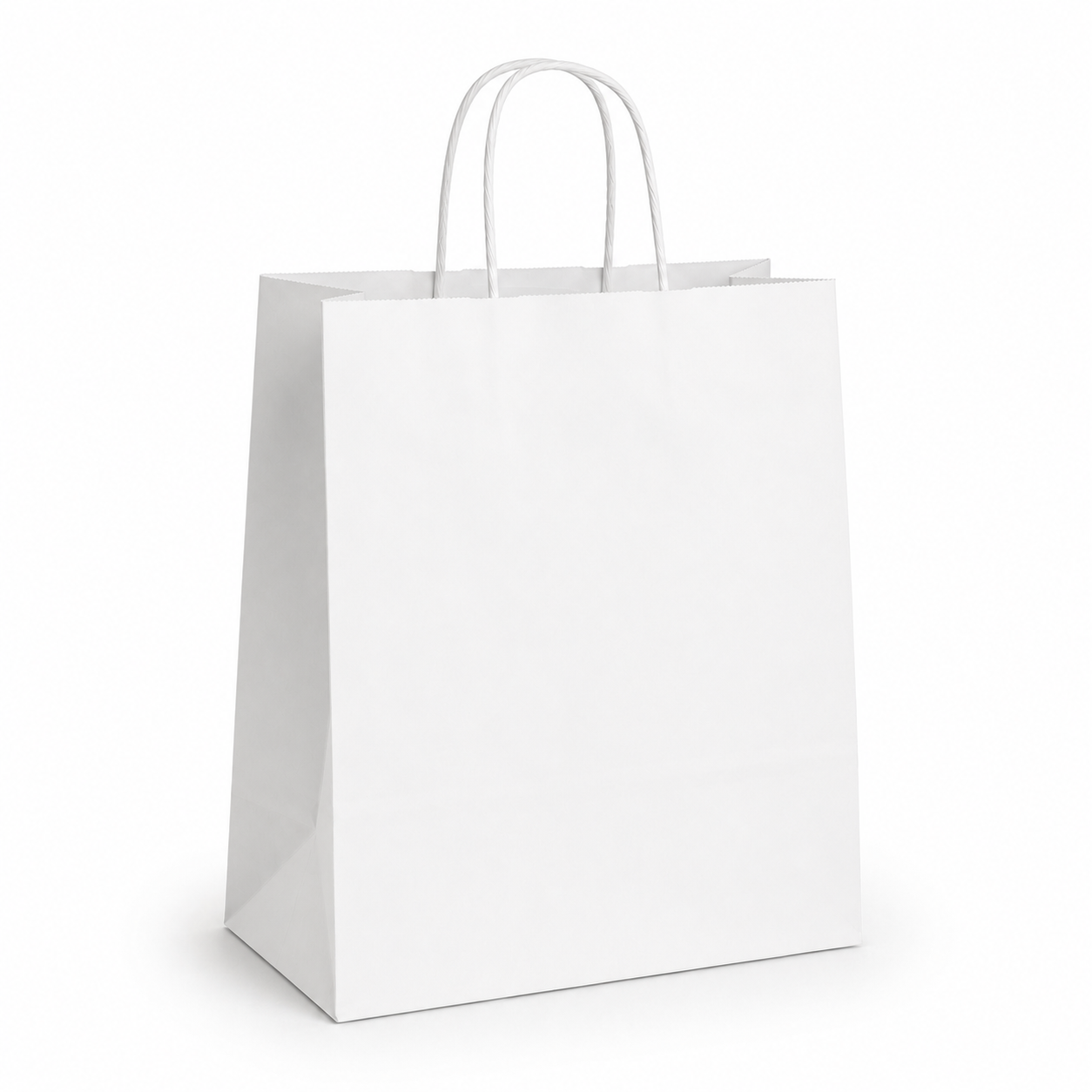 White Twisted Handle Bags